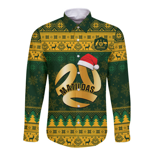 personalised-australia-matildas-christmas-long-sleeve-button-shirt-merry-xmas-2023-national-color