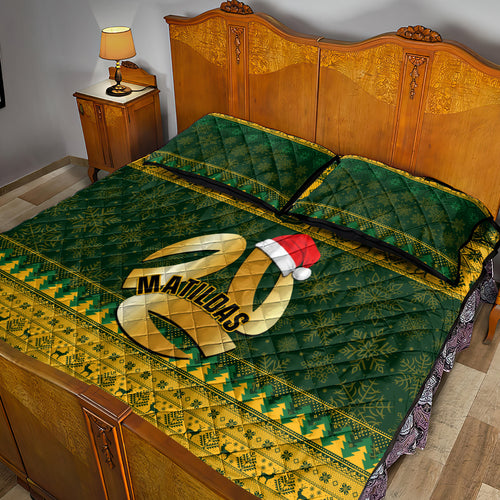 personalised-australia-matildas-christmas-quilt-bed-set-merry-xmas-2023-national-color