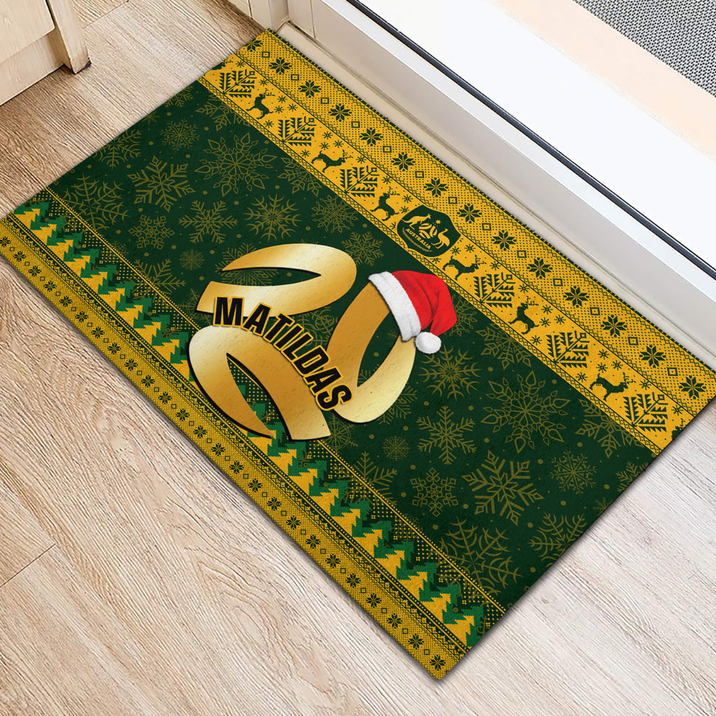 personalised-australia-matildas-christmas-rubber-doormat-merry-xmas-2023-national-color