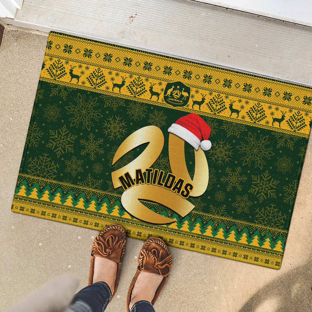 personalised-australia-matildas-christmas-rubber-doormat-merry-xmas-2023-national-color