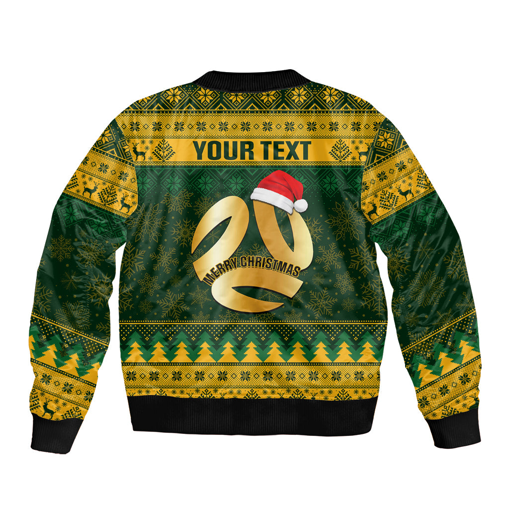 personalised-australia-matildas-christmas-sleeve-zip-bomber-jacket-merry-xmas-2023-national-color