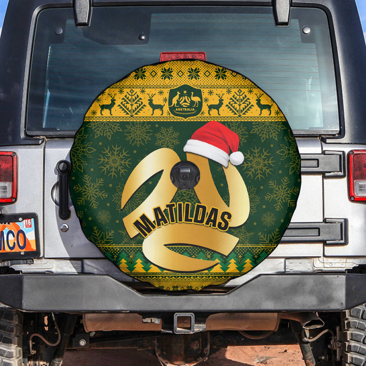 personalised-australia-matildas-christmas-spare-tire-cover-merry-xmas-2023-national-color