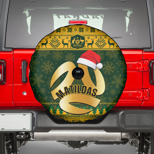 personalised-australia-matildas-christmas-spare-tire-cover-merry-xmas-2023-national-color