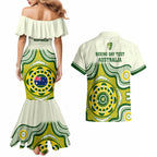 australia-cricket-couples-matching-mermaid-dress-and-hawaiian-shirt-boxing-day-2023-test-indigenous-art