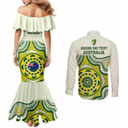 australia-cricket-couples-matching-mermaid-dress-and-long-sleeve-button-shirts-boxing-day-2023-test-indigenous-art