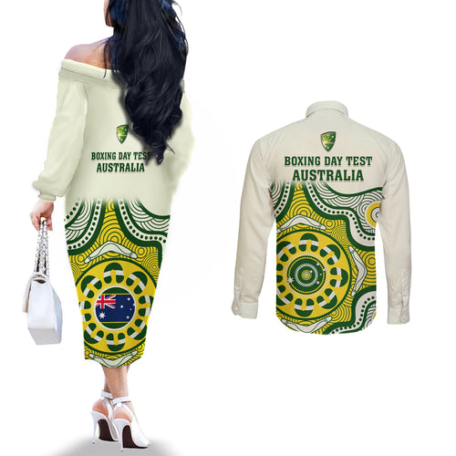 australia-cricket-couples-matching-off-the-shoulder-long-sleeve-dress-and-long-sleeve-button-shirts-boxing-day-2023-test-indigenous-art