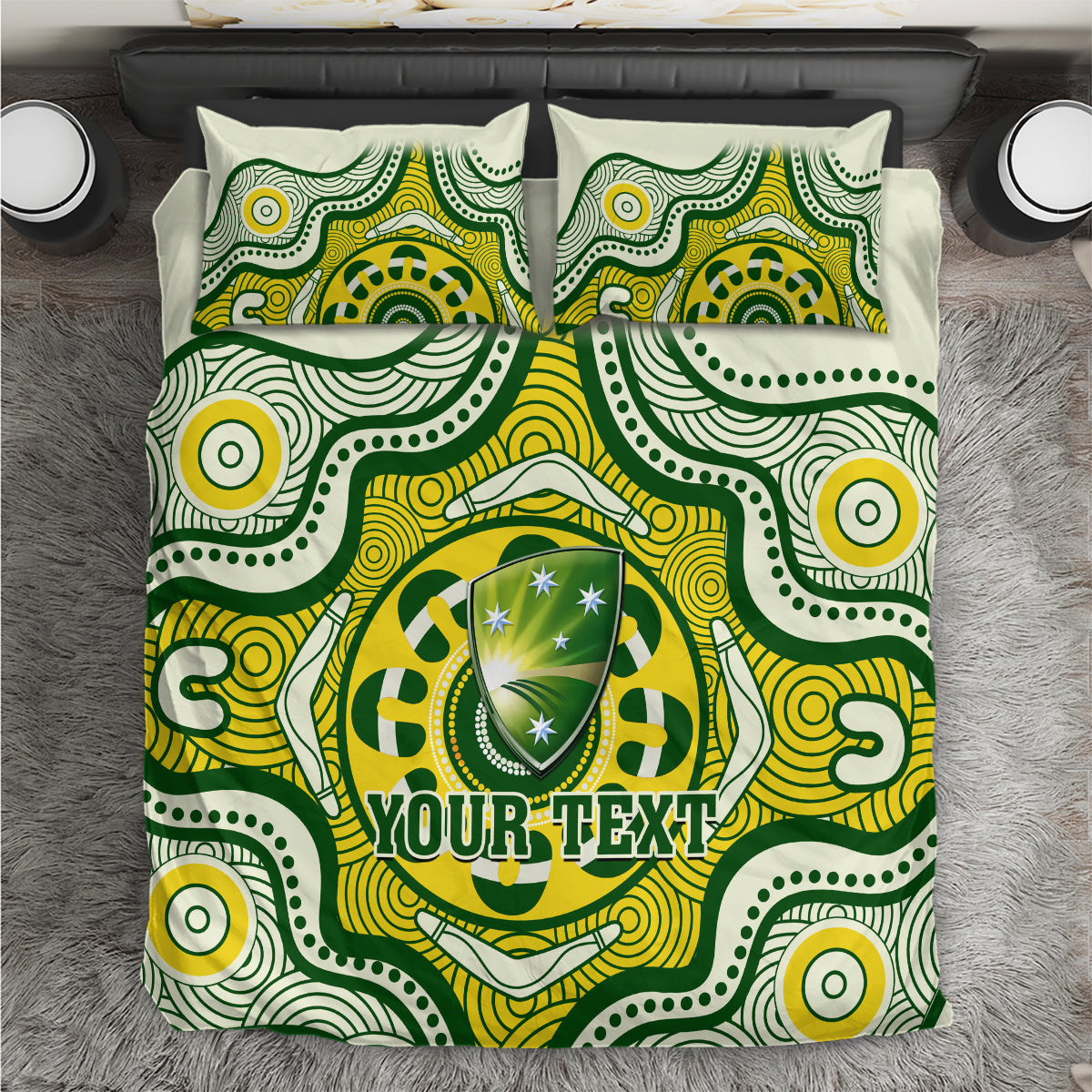 custom-australia-cricket-bedding-set-boxing-day-2023-test-indigenous-art