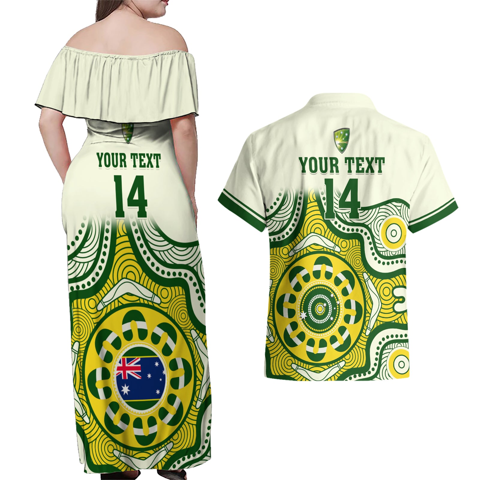 custom-australia-cricket-couples-matching-off-shoulder-maxi-dress-and-hawaiian-shirt-boxing-day-2023-test-indigenous-art