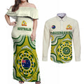 custom-australia-cricket-couples-matching-off-shoulder-maxi-dress-and-long-sleeve-button-shirts-boxing-day-2023-test-indigenous-art