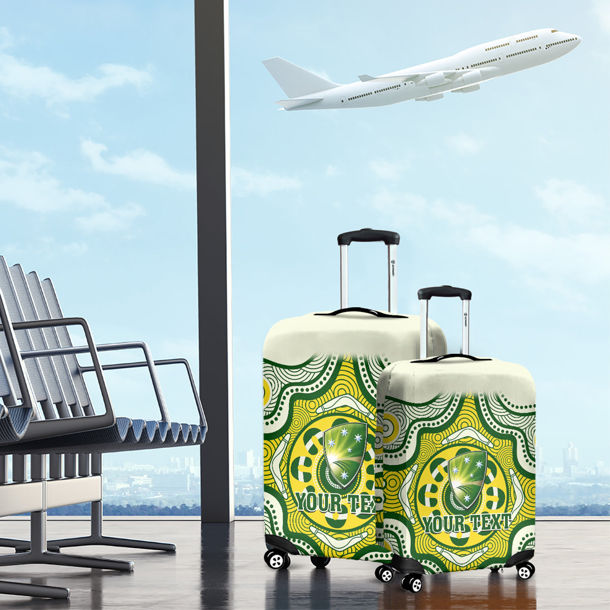 custom-australia-cricket-luggage-cover-boxing-day-2023-test-indigenous-art