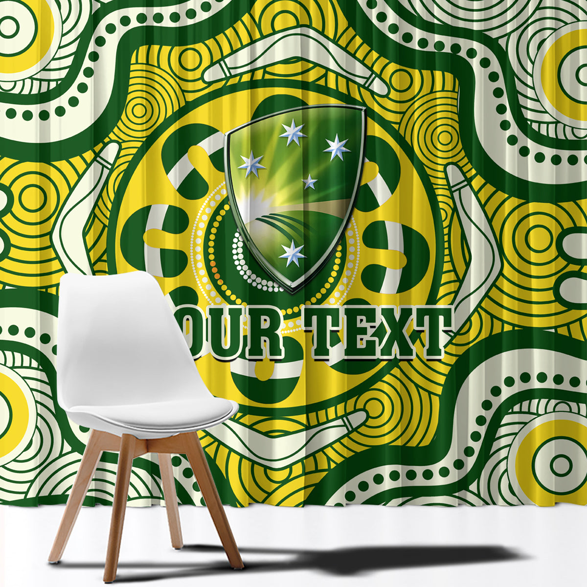 custom-australia-cricket-window-curtain-boxing-day-2023-test-indigenous-art