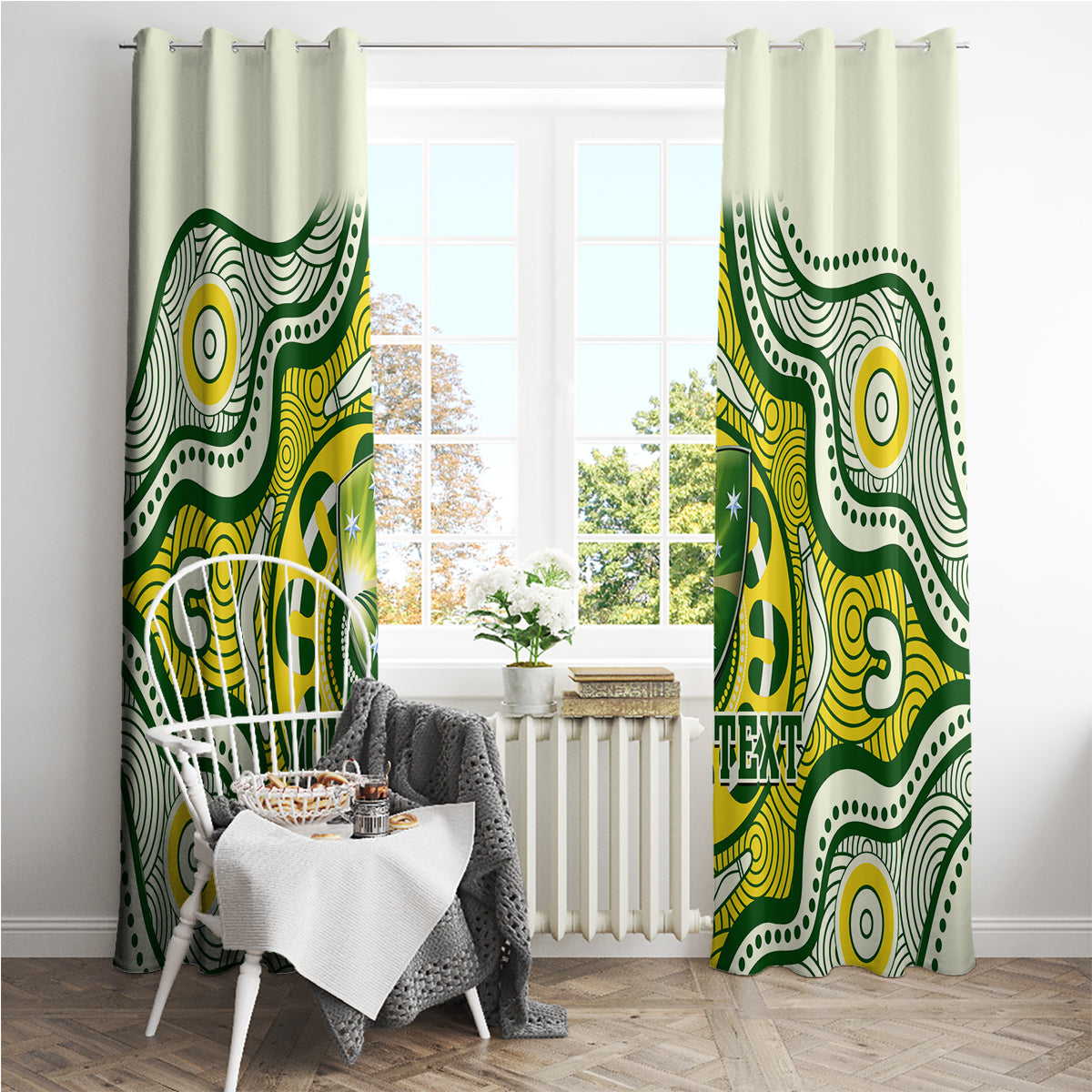 custom-australia-cricket-window-curtain-boxing-day-2023-test-indigenous-art