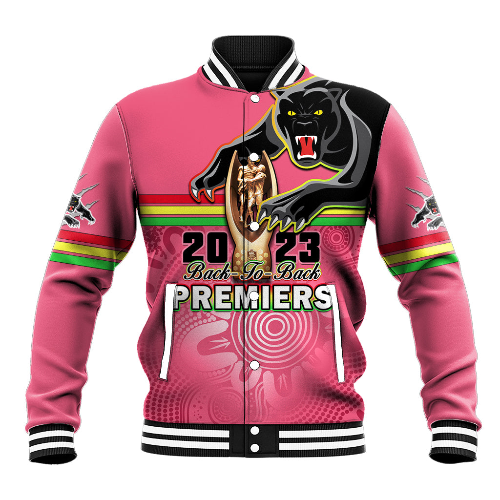 personalised-panthers-baseball-jacket-premiers-back-to-back-2023-pink-version