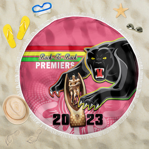 personalised-panthers-beach-blanket-premiers-back-to-back-2023-pink-version