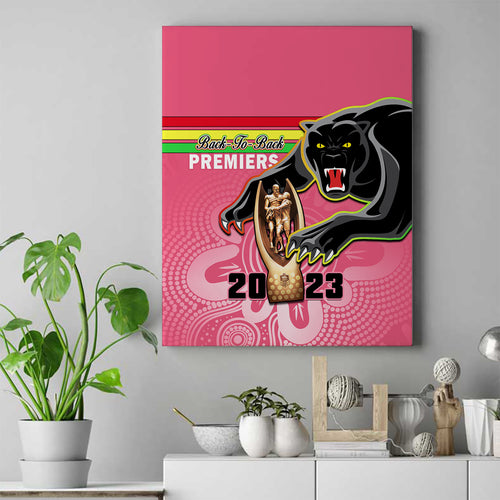 personalised-panthers-canvas-wall-art-premiers-back-to-back-2023-pink-version