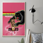 personalised-panthers-canvas-wall-art-premiers-back-to-back-2023-pink-version