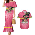 personalised-panthers-couples-matching-mermaid-dress-and-hawaiian-shirt-premiers-back-to-back-2023-pink-version
