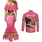 personalised-panthers-couples-matching-mermaid-dress-and-long-sleeve-button-shirts-premiers-back-to-back-2023-pink-version