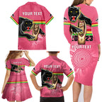 personalised-panthers-family-matching-long-sleeve-bodycon-dress-and-hawaiian-shirt-premiers-back-to-back-2023-pink-version
