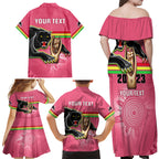 personalised-panthers-family-matching-off-shoulder-maxi-dress-and-hawaiian-shirt-premiers-back-to-back-2023-pink-version