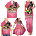 personalised-panthers-family-matching-tank-maxi-dress-and-hawaiian-shirt-premiers-back-to-back-2023-pink-version