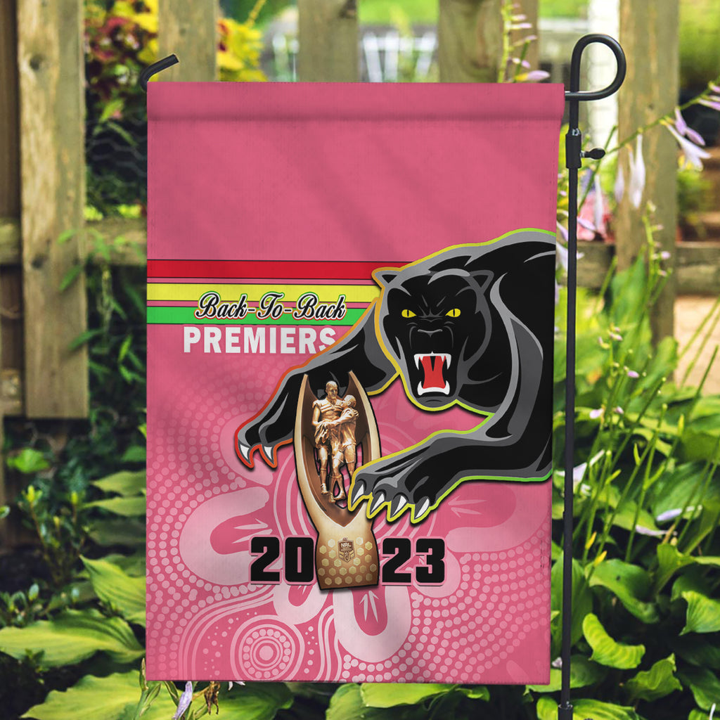 personalised-panthers-garden-flag-premiers-back-to-back-2023-pink-version