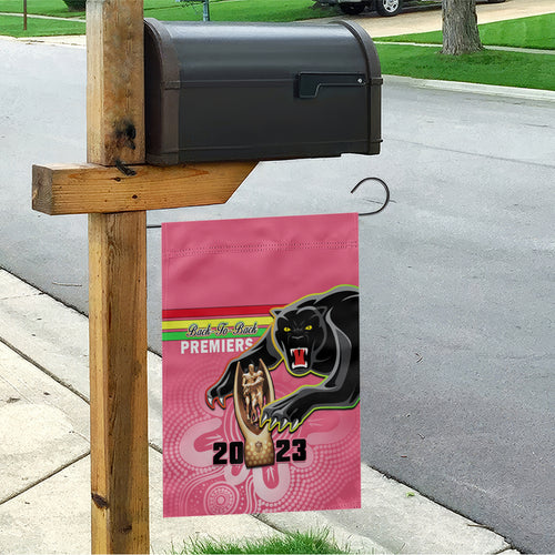 personalised-panthers-garden-flag-premiers-back-to-back-2023-pink-version