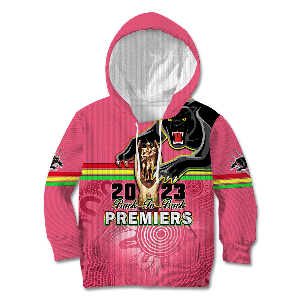 personalised-panthers-kid-hoodie-premiers-back-to-back-2023-pink-version
