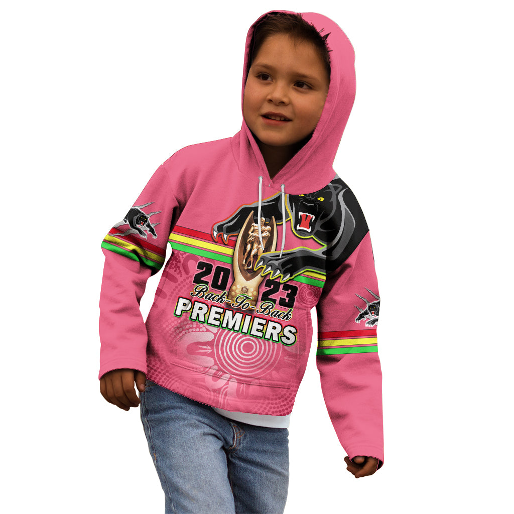 personalised-panthers-kid-hoodie-premiers-back-to-back-2023-pink-version