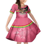 personalised-panthers-kid-short-sleeve-dress-premiers-back-to-back-2023-pink-version