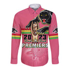 personalised-panthers-long-sleeve-button-shirt-premiers-back-to-back-2023-pink-version