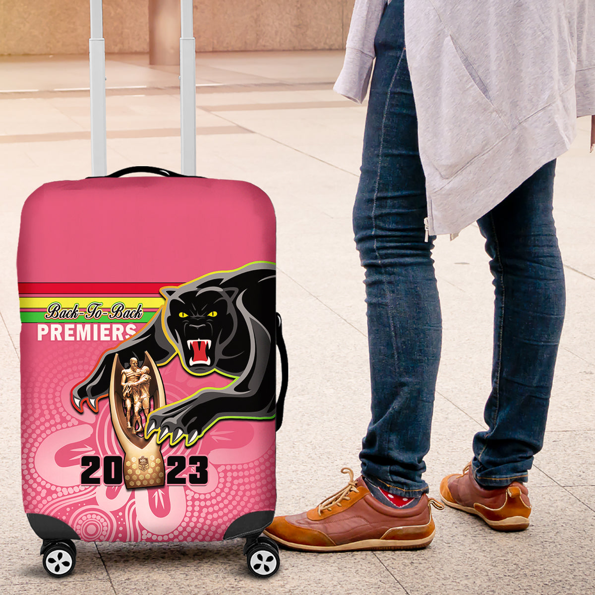 personalised-panthers-luggage-cover-premiers-back-to-back-2023-pink-version