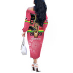 personalised-panthers-off-the-shoulder-long-sleeve-dress-premiers-back-to-back-2023-pink-version