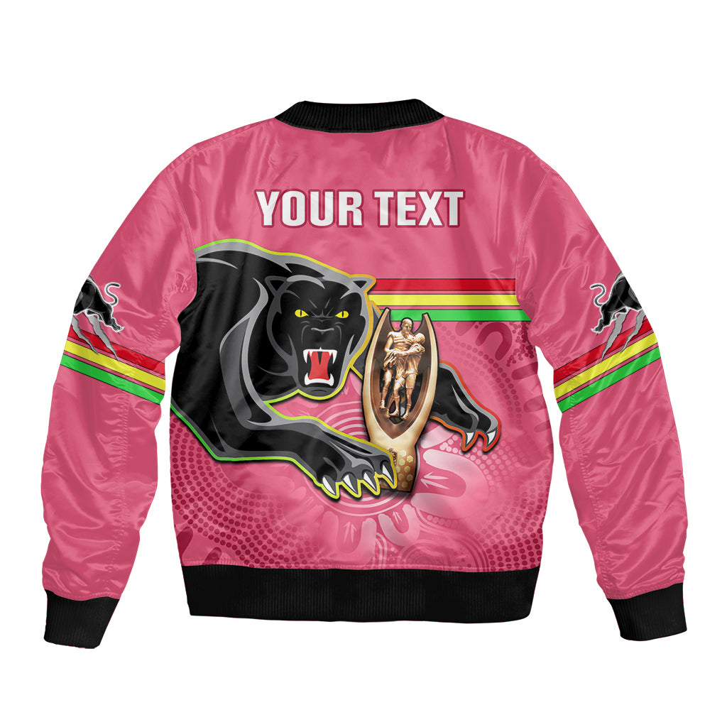 personalised-panthers-sleeve-zip-bomber-jacket-premiers-back-to-back-2023-pink-version