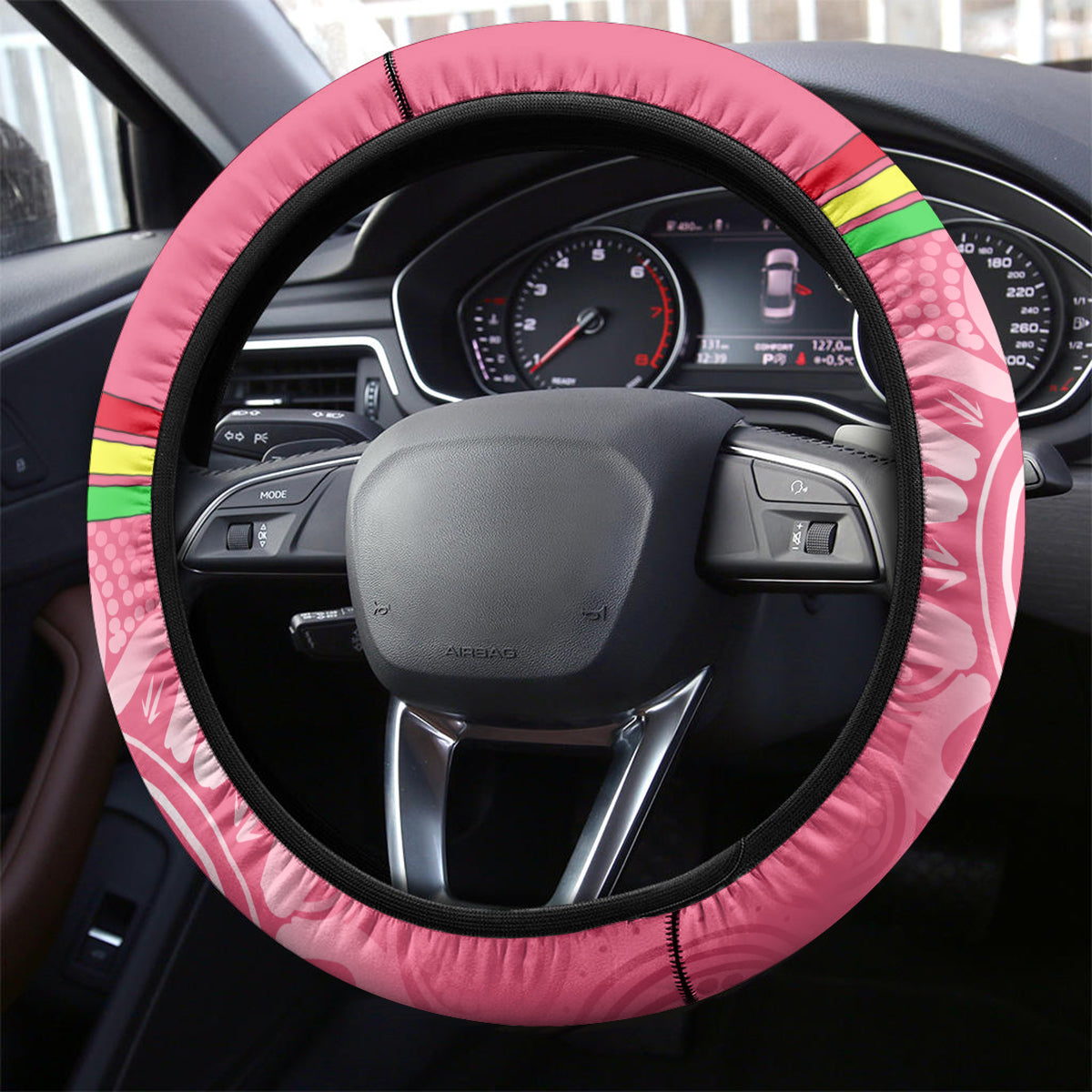 Panthers Steering Wheel Cover Premiers Back To Back 2023 Pink Version