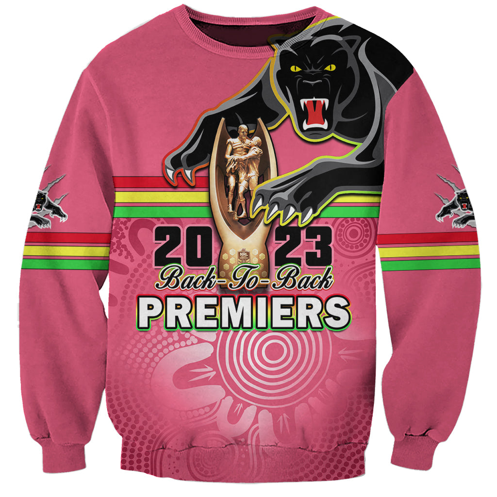 personalised-panthers-sweatshirt-premiers-back-to-back-2023-pink-version