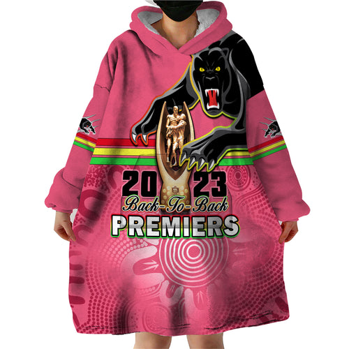 personalised-panthers-wearable-blanket-hoodie-premiers-back-to-back-2023-pink-version