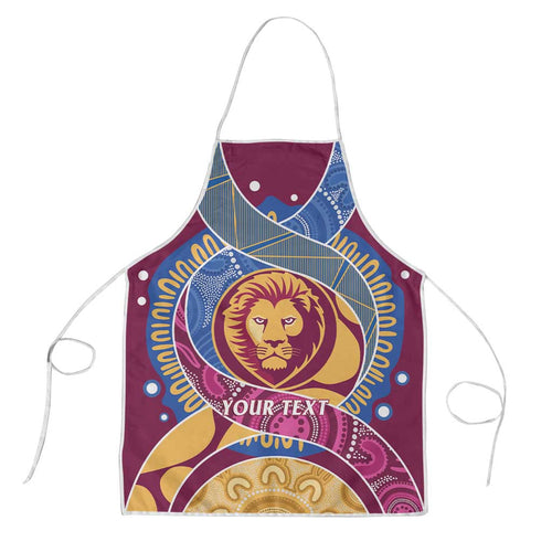 Brisbane Lions Football Custom Apron Premiers Proud Aboriginal Art - Aussie Hoodie