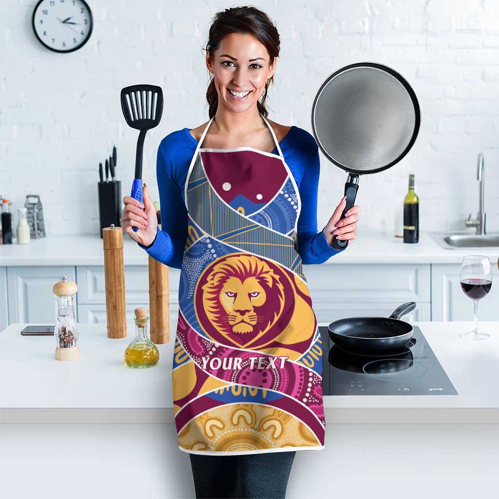 Brisbane Lions Football Custom Apron Premiers Proud Aboriginal Art - Aussie Hoodie