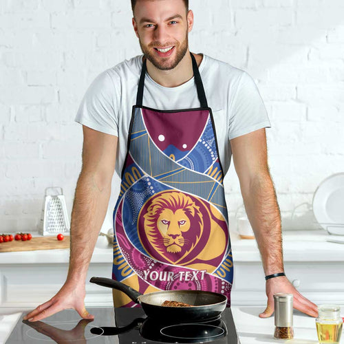 Brisbane Lions Football Custom Apron Premiers Proud Aboriginal Art - Aussie Hoodie