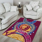 Brisbane Lions Football Custom Area Rug Premiers Proud Aboriginal Art - Aussie Hoodie