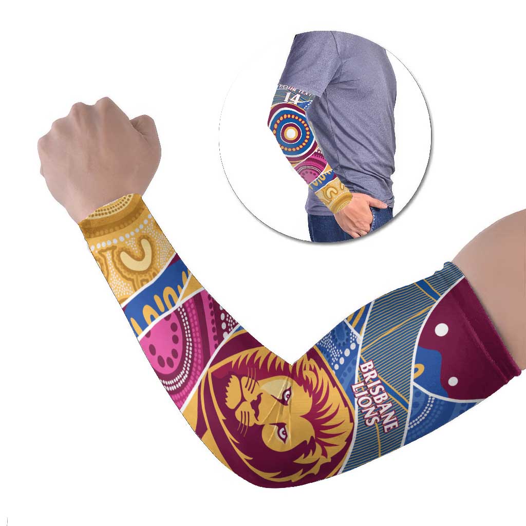 Brisbane Lions Football Custom Arm Sleeves Premiers Proud Aboriginal Art - Aussie Hoodie
