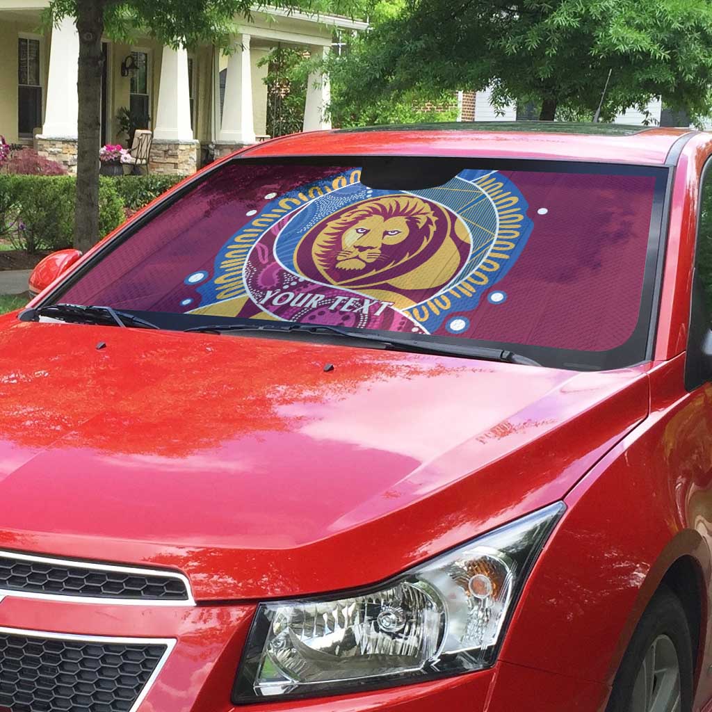 Brisbane Lions Football Custom Auto Sun Shade Premiers Proud Aboriginal Art - Aussie Hoodie