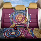Brisbane Lions Football Custom Back Car Seat Cover Premiers Proud Aboriginal Art - Aussie Hoodie