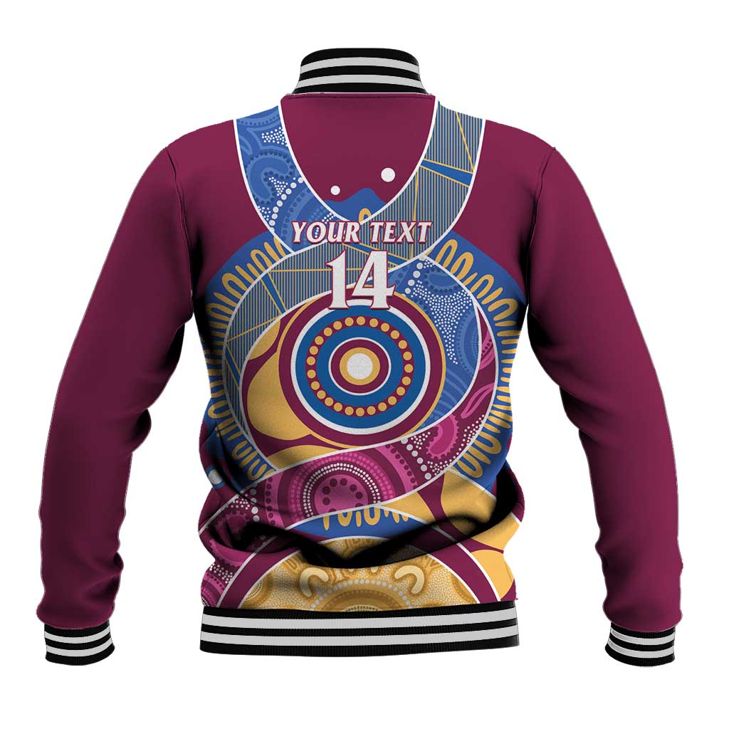 Brisbane Lions Football Custom Baseball Jacket Premiers Proud Aboriginal Art - Aussie Hoodie