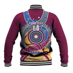 Brisbane Lions Football Custom Baseball Jacket Premiers Proud Aboriginal Art - Aussie Hoodie