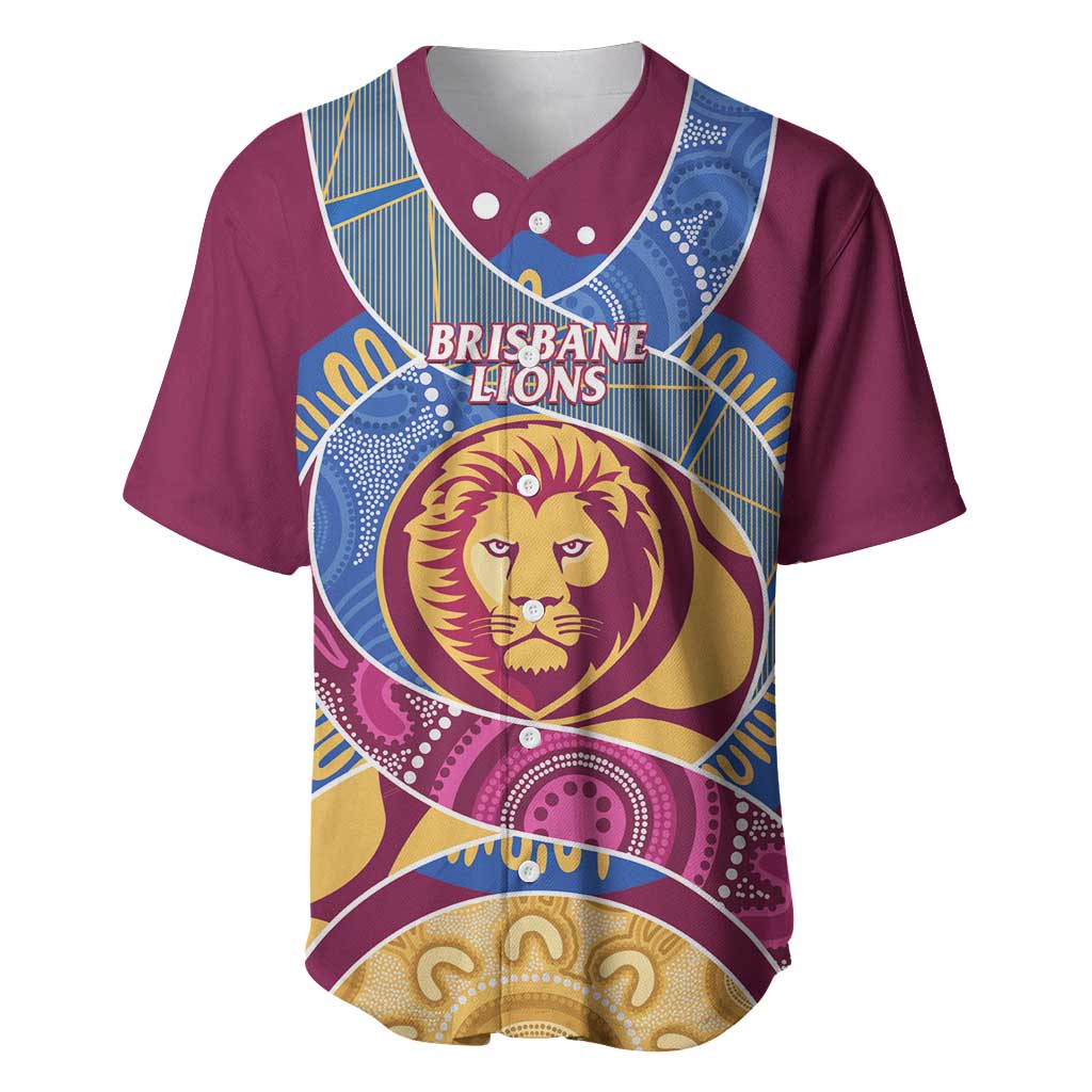 Brisbane Lions Football Custom Baseball Jersey Premiers Proud Aboriginal Art - Aussie Hoodie