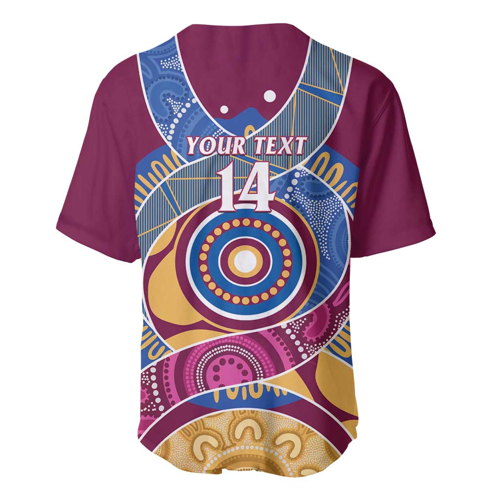 Brisbane Lions Football Custom Baseball Jersey Premiers Proud Aboriginal Art - Aussie Hoodie