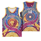 Brisbane Lions Football Custom Basketball Jersey Premiers Proud Aboriginal Art - Aussie Hoodie