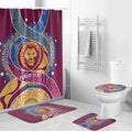 Brisbane Lions Football Custom Bathroom Set Premiers Proud Aboriginal Art - Aussie Hoodie